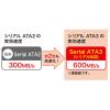 SATA3ケーブル　0.5m(下L型コネクタ、両コネクタラッチ付き)