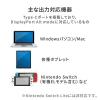 USB Type-C HDMI変換アダプタ 4K/60Hz HDR対応 PD100W ケーブル長20cm iPad Pro Air Nintendo Switch 有機ELモデル対応 ブラック