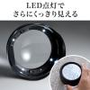 ◆セール◆拡大鏡(デスクルーペ・LEDライト搭載・拡大率5倍・電池不要・USB充電式)