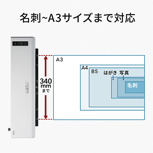 ラミネーター(60秒高速ウォームアップ・A3・A4・2本ローラー