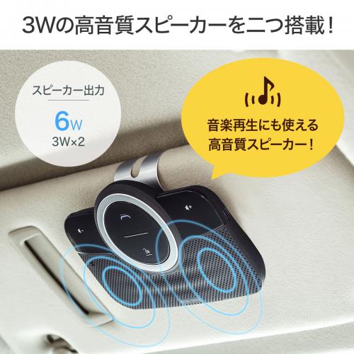 車載bluetoothスピーカー ハンズフリーカーキット Bluetooth4 1 ノイズキャンセリング 高音質 Mm Btcar3 デジモノパーツ Com