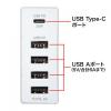 【アウトレット】USB充電器(PD対応・Type Cポート・合計60W・5ポート・ホワイト)