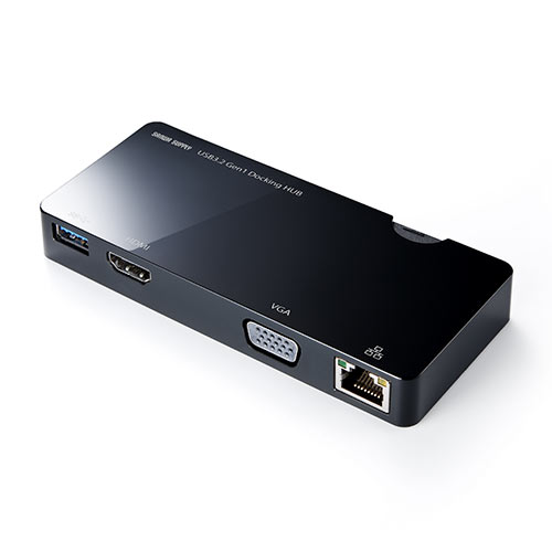 USB3.0ドッキングステーション(ディスプレイ接続・HDMI/VGA・USBハブ/1