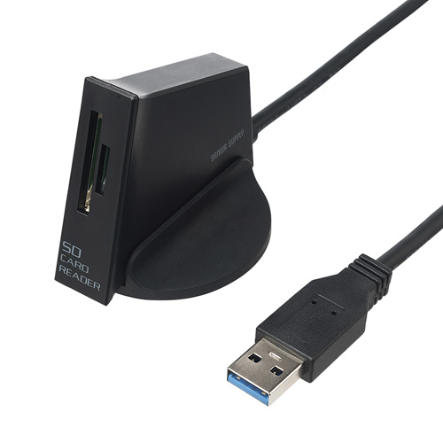 【アウトレット】USB Type Cカードリーダー(microSD /SDXC/SDHC対応・スタンド付き・ブラック)