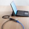 ◆セール◆ドッキングステーション USB-C HDMI 4K L字が使いやすい ケーブル長1m  有線LAN対応 モバイルドッキングステーション